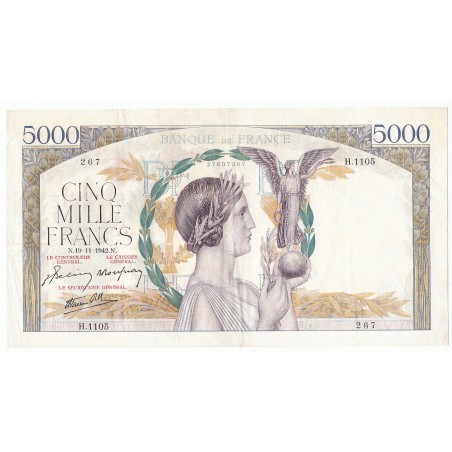 5000 Francs VICTOIRE 19-11-1942 Fayette 46.44