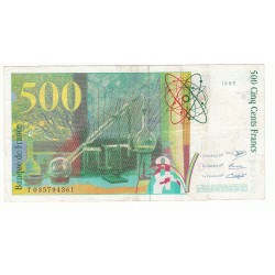 500 Francs PIERRE ET MARIE CURIE 1995 Fayette 76.2