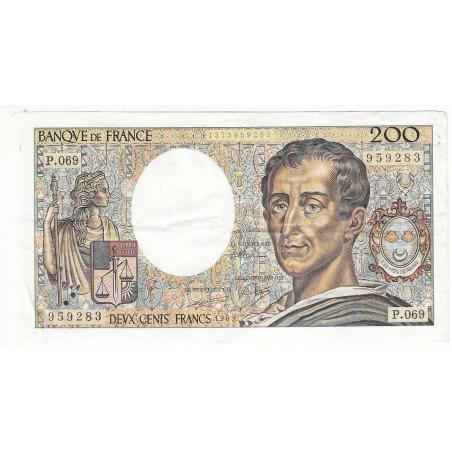 200 Francs MONTESQUIEU 1989 Fayette 70.9 SUP