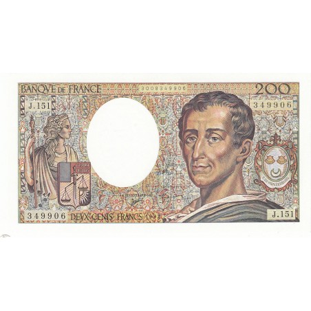 200 Francs MONTESQUIEU 1992 Fayette 70.12 NEUF