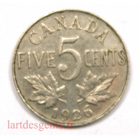 Canada - 5 Cents 1926 near 6 -Georgius V
