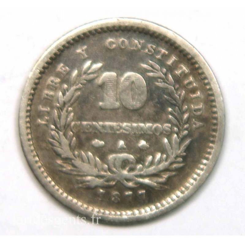 Uruguay – 10 Centisimos 1877 FAUTEE