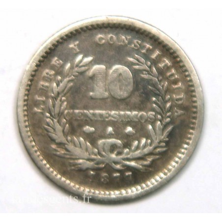 Uruguay – 10 Centisimos 1877 FAUTEE