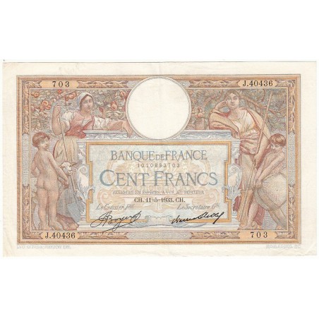 100 Francs LUC OLIVIER MERSON 11-05-1933 Fayette 24-12