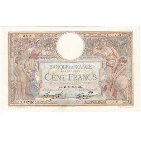 100 Francs LUC OLIVIER MERSON 21-10-1937 Fayette 25.3
