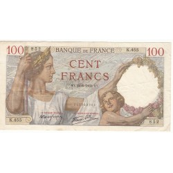 100 Francs SULLY  24-08-1939 TB Fayette 26.5