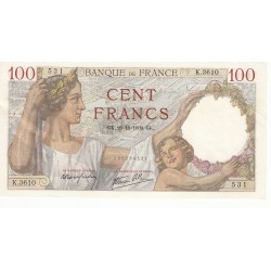 100 Francs SULLY 26-10-1939 SUP+  Fayette 26.12