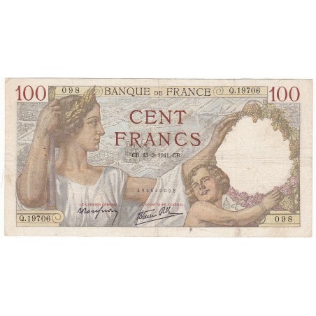 100 FRANCS SULLY 13-03-1941 Fayette 26.48