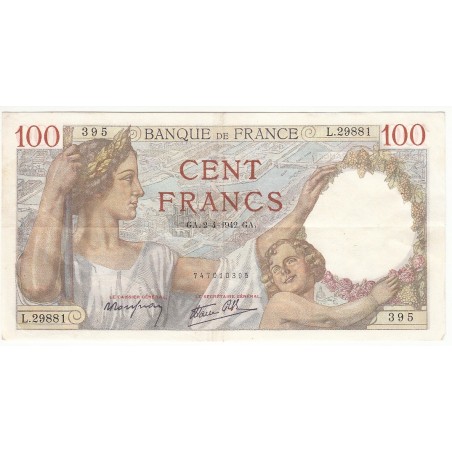 100 FRANCS SULLY 02-04-1942 Fayette 26.69