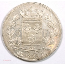 5 Francs 1829 D LYON – CHARLES X 2ème Type