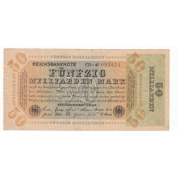 50 Milliarden Mark 10 Octobre 1923 TTB Ros 117