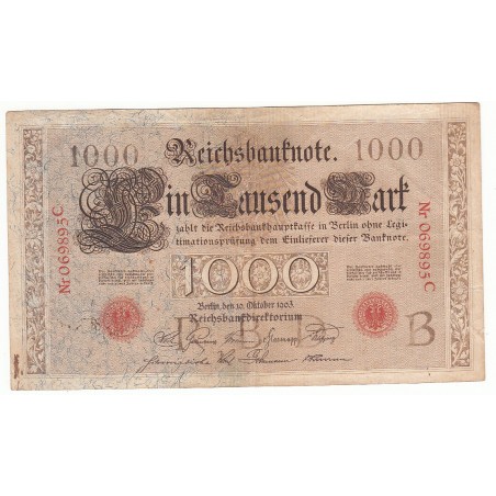 1 000 Mark 1 Octobre 1903 TTB