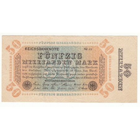 50 MILLIARDEN MARK 10 OCTOBRE 1923