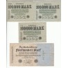 LOT DE 21 REICHSBANKNOTE 100000-500000 MARK 1923