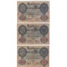 LOT DE 3 REICHSBANKNOTE 20 MARK 1908-1909-1910