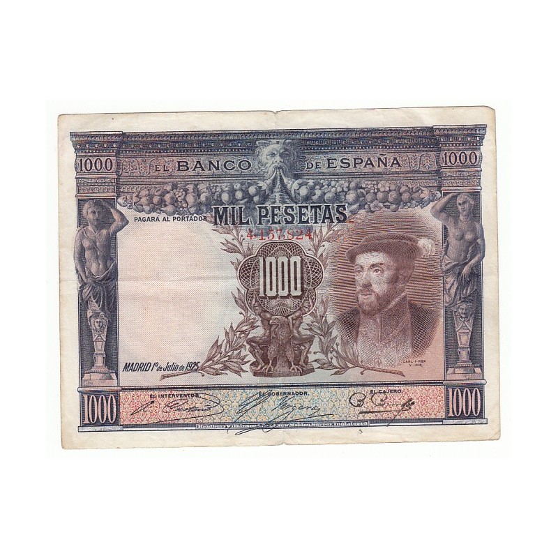 ESPAGNE 1000 PESETAS 1 JUILLET 1925