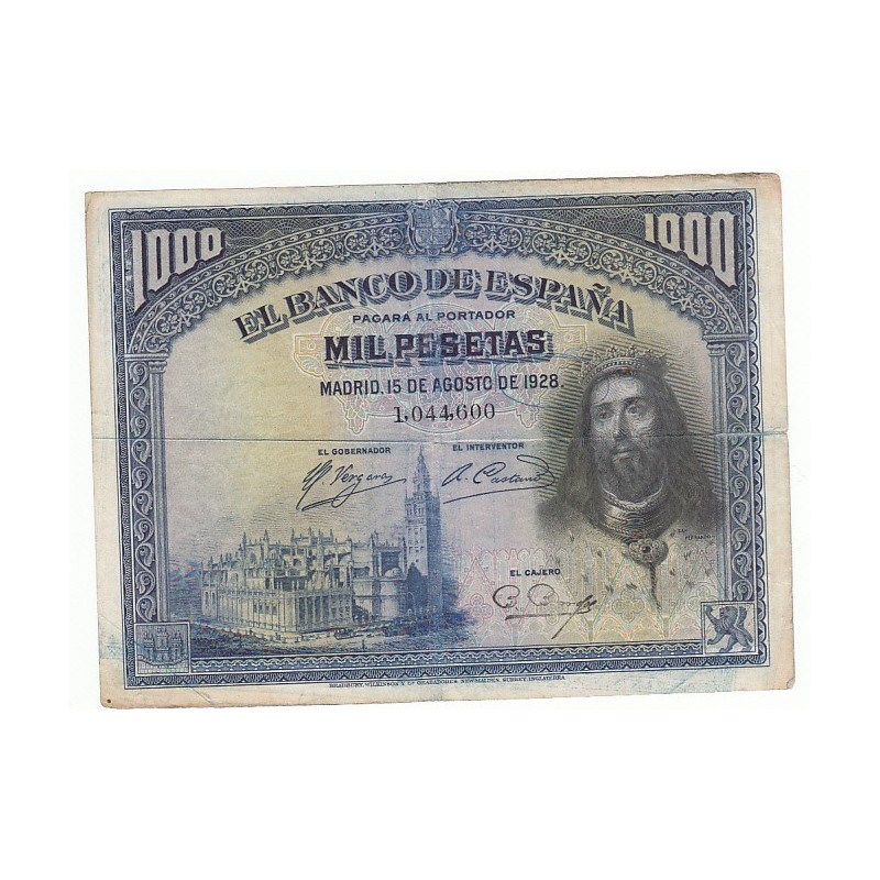 ESPAGNE 1000 PESETAS 1928