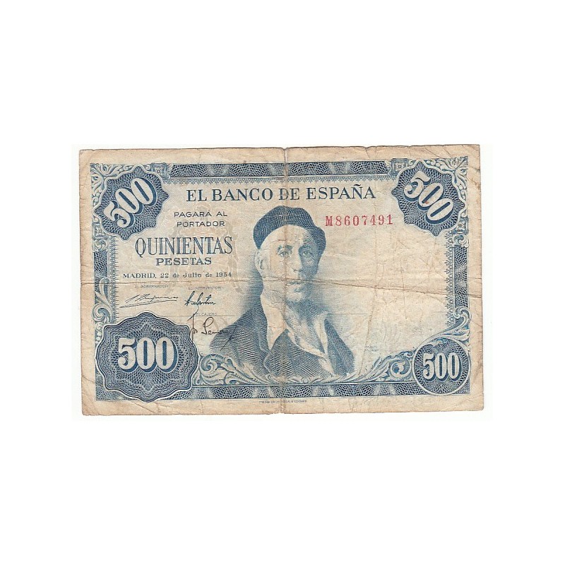 ESPAGNE 500 PESETAS 1954