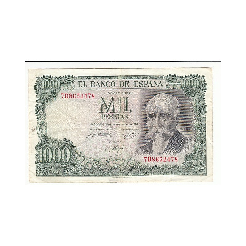 ESPAGNE 1000 PESETAS 1971