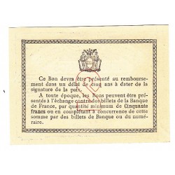 2 Francs Chambre de Commerce Béthune 1915 SPECIMEN P/NEUF