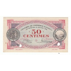 50 Centimes Chambre de Commerce Annecy 1916 ANNULE NEUF