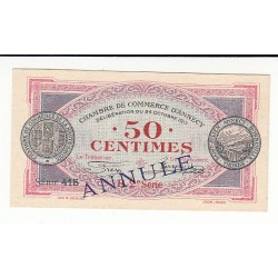 50 Centimes Chambre de Commerce Annecy 1917 ANNULE RARE lartdesgents.fr 