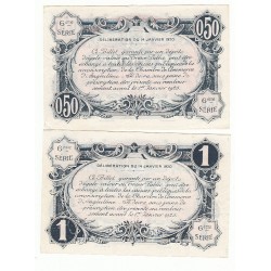 Lot de 2 Billets Chambre de Commerce Angoulème 1920