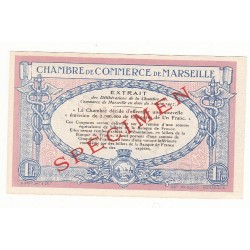 1 Franc Chambre de Commerce de MARSEILLE SPECIMEN NEUF  Pirot 65
