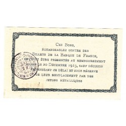 1 Franc Chambre de Commerce de MONTLUCON NEUF  Pirot 58