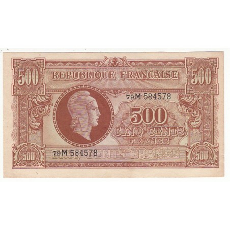 500 FRANCS MARIANNE 1945 SUP  Fayette VF11.2