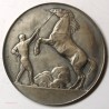 Médaille Argent Concours Hippique 1936 Paris - 41mm 36g Bouchard