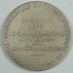 Médaille Ouverture à la navigation du canal de SUEZ 1869 TTB Argent (2)