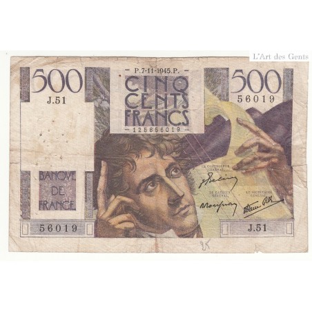 500 FRANCS CHATEAUBRIAND 7-11-1945 J.51 56019 500 FRANCS CHATEAUBRIAND 7-11-1945 J.51 56019