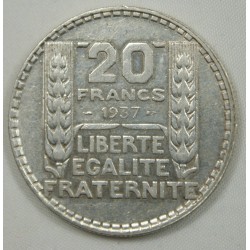 20 Francs 1937 Turin Argent Silver jolie monnaie