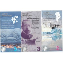 ARCTIC TERRITORIES, LOT DE 14 BILLETS Polar dollars – POLYMERE, NEUFS