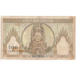 NOUVELLE CALEDONIE, BANQUE DE L'INDOCHINE, NOUMEA 100 Francs
