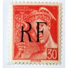 Libération Montreuil-Bellay - 1944 30 c. rouge variété R incomplet