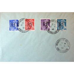 Libération Montreuil-Bellay - 1942 4 Timbres sur lettre