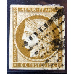 1849 - 1850 Céres n°1 - 10c bistre, belles marges, signe Calves