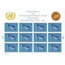 LOT BLOCS ONU Genève 2001 FDC  remise du Prix Nobel de la paix NEUF**