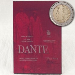Saint Marin 2015 2 euro pièce commémorative, San Marino Dante