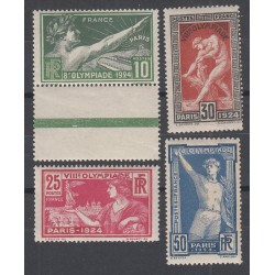 TIMBRES Jeux olympiques de Paris 183/186  ANNEE 1924 NEUFS**   Cote 160 Euros