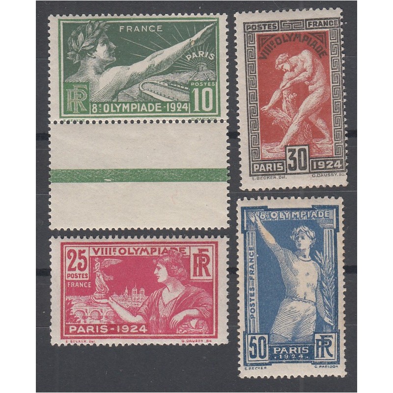 TIMBRES Jeux olympiques de Paris 183/186  ANNEE 1924 NEUFS**   Cote 160 Euros