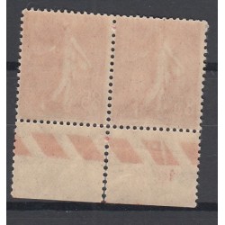 Bloc de 2 timbres n°204 année1924 type semeuse neuf**   Cote 54 Euros