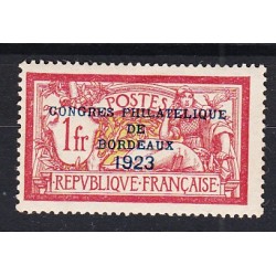 TIMBRE N°182 Congrès Bordeaux Année 1923  NEUF*  signé  Cote 575 Euros