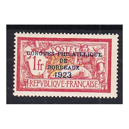 TIMBRE N°182 Congrès Bordeaux Année 1923  NEUF*  signé  Cote 575 Euros
