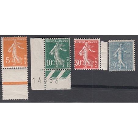 4 timbres semeuse 1921 Neufs** Cote 109.50  Euros lartdesgents