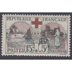 TIMBRE N°156 15 c. + 5 c. CROIX ROUGE 1918 NEUF** Cote 300 Euros