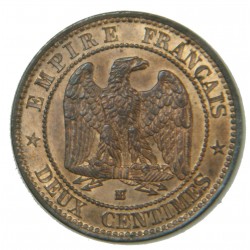 NAPOLEON III 2 Centimes 1853 BB PCGS64RB