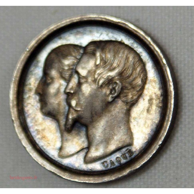Médaille de Baptême Louis Napoléon Bonaparte 14 Juin 1856 en Argent par Casqué